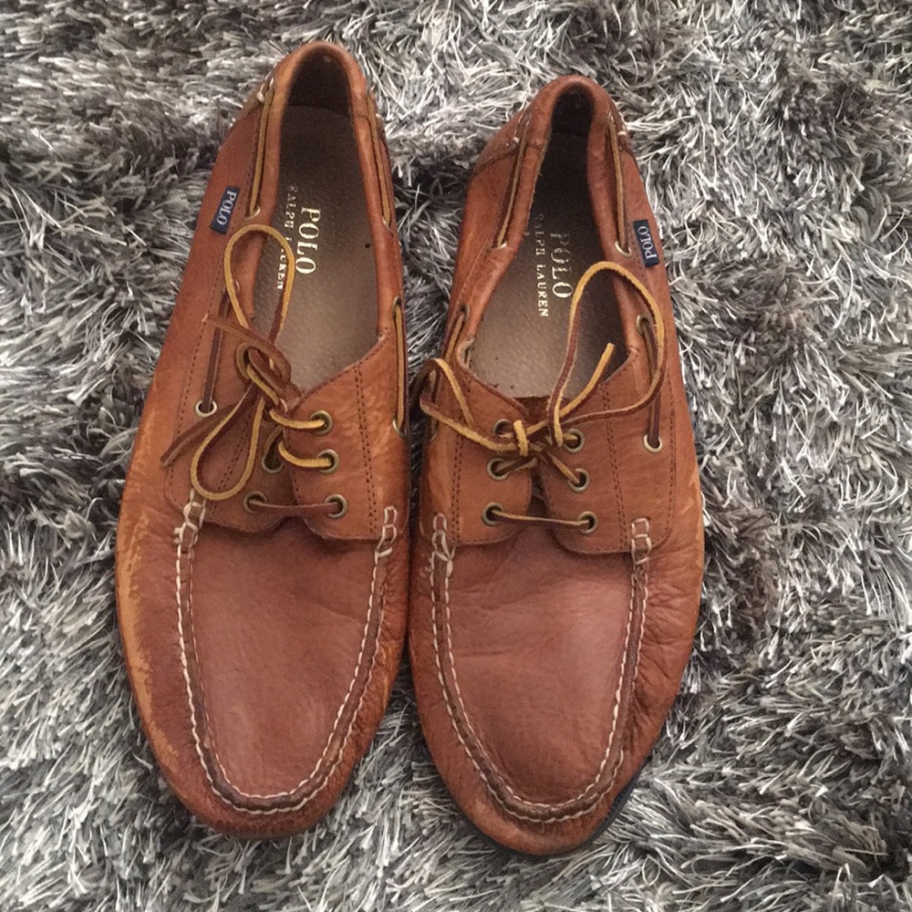 Men’s leather Polo Ralph Lauren boat shoes